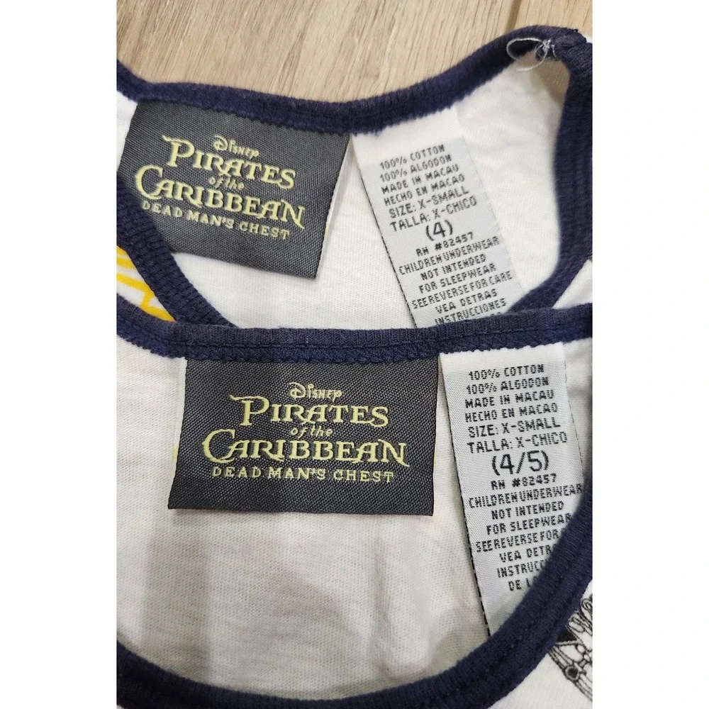 Disney Pirates‎ of the Caribbean Jack Sparrow Tank Tops Set of 2 Kids Size 4/5